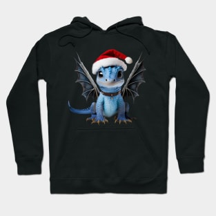 Cute Blue Baby Dragon for Christmas Hoodie